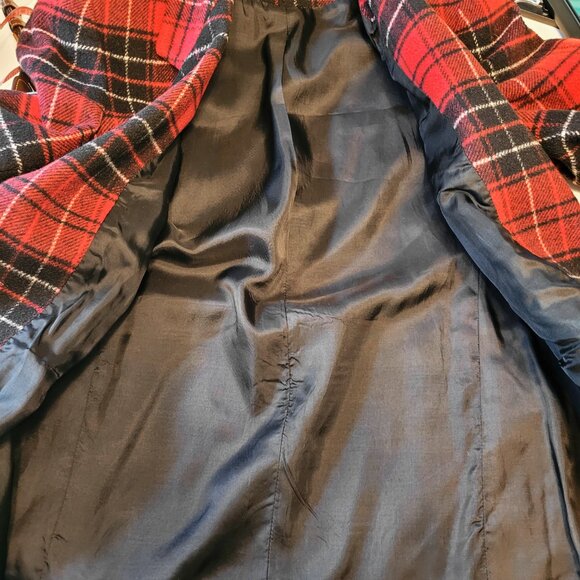 Express Vintage Plaid Wool Blend Blazer Jacket - Picture 5 of 8